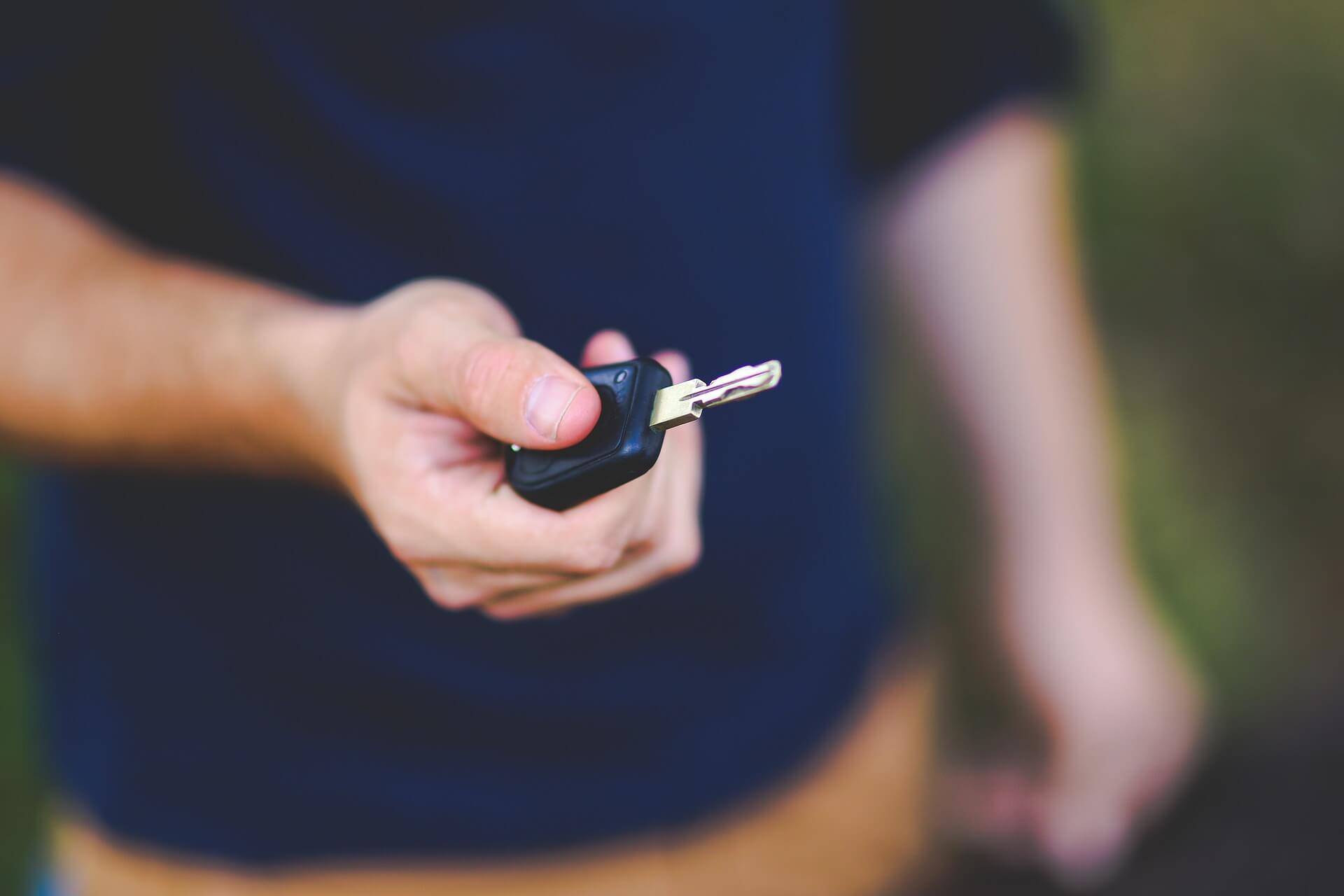 Men with car key