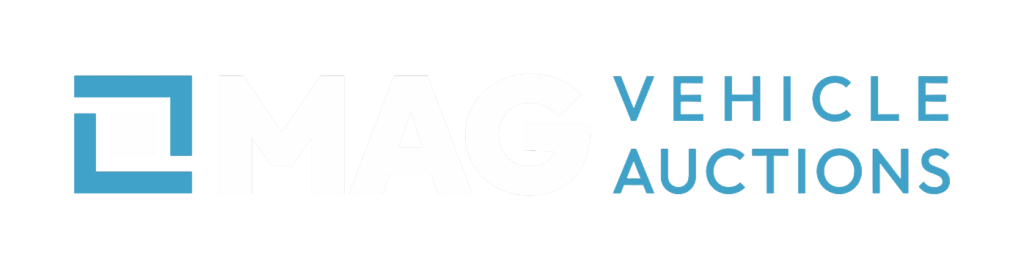 MAG logo in blue and white