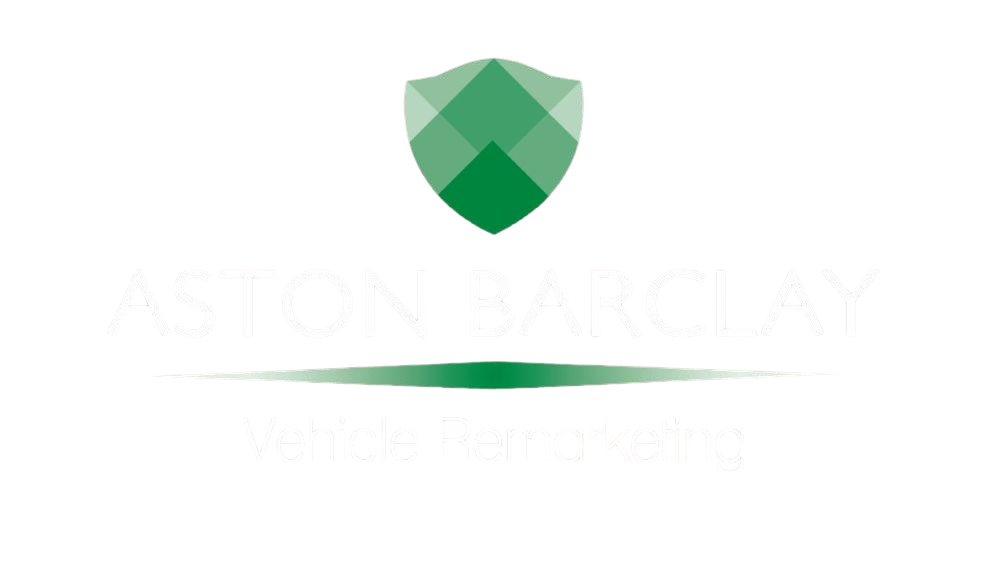 Aston Barclay logo in white and green